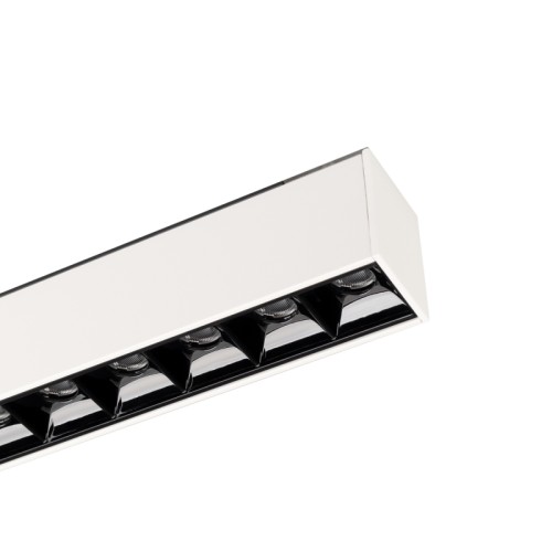 Светильник MAG-LASER-45-L160-6W Day4000 (WH, 15 deg, 24V) (Arlight, IP20 Металл, 5 лет) Светильник для магнитных треков шириной 45мм, 6Вт. Цвет свечения ДНЕВНОЙ 4000K, световой поток 455лм, угол 15°, CRI>90. Корпус прямоугольный, металл, цвет белый, IP20. Размеры LxWxH 163x35x43мм. Входное напряжение DC24V, мощность 6Вт. Драйвер DС24V/AC230V поставляется отдельно. Диммируется только с 026407(1), 027633.