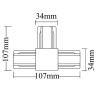 Коннектор T-образный Crystal Lux CLT 0.211 08 WH - Коннектор T-образный Crystal Lux CLT 0.211 08 WH