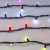  - Светодиодная гирлянда ARD-STRING-PRO-10000-BLACK-100LED-MILK-LIVE RGB-DMX (24V, 10W) (Ardecoled, IP65)