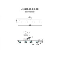  - Спот Lumien Hall Саурис LH8020/4C-BK-GD