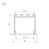 Профиль PLS-LOCK-H25-FS-3000 ANOD (Arlight, Алюминий) - Профиль PLS-LOCK-H25-FS-3000 ANOD (Arlight, Алюминий)