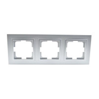  - Рамка 3-постовая Mono Electric Despina серебро 102-210000-162