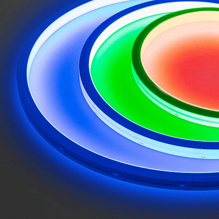 Лента герметичная MOONLIGHT-TOP-B84-13x12mm 24V RGB (12 W/m, IP67, 5m, wire x2) (Arlight, Вывод боковой, 3 года) 