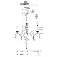  - Подвесная люстра Wedo Light Аэлита 65160.01.29.08