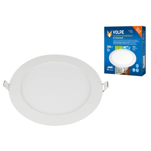 Встраиваемый светодиодный светильник Volpe ULM-Q236 12W/6500K WHITE UL-00004663 