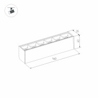 - Светильник MAG-LASER-45-L160-6W Warm3000 (WH, 15 deg, 24V) (Arlight, IP20 Металл, 3 года)