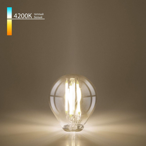 Лампа светодиодная филаментная Elektrostandard E27 6W 4200K прозрачная 4690389173295 