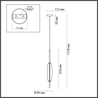  - Подвесной светодиодный светильник Odeon Light Spindle 4792/12L