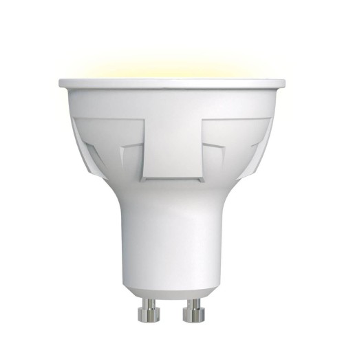 Лампа светодиодная Uniel GU10 6W 3000K матовая LED-JCDR 6W/WW/GU10/FR PLP01WH UL-00002423 