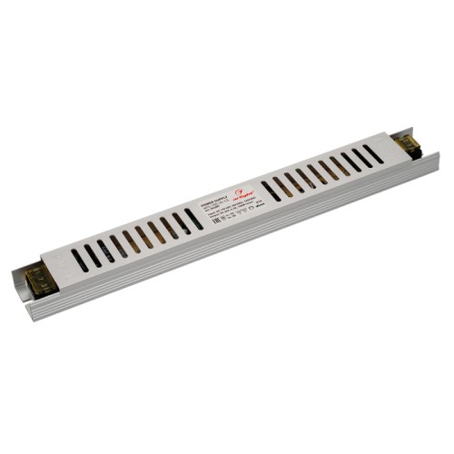 Блок питания APS-100-24-LS (24V, 4.2A, 100W) (Arlight, Защитный кожух) Ультратонкий и узкий блок питания, предназначен для лайтбоксов, входное напряжение 170-260VAC, выход 24V 4.2A, мощность 100W, размеры 340x40x23 мм. Гарантия 2 года.