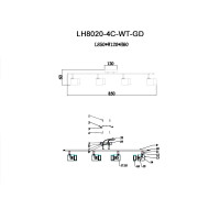  - Спот Lumien Hall Саурис LH8020/4C-WT-GD