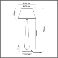  - Настольная лампа Odeon Light Tower 4852/1T