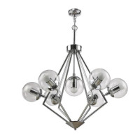  - Подвесная люстра Crystal Lux Fabricio Fabricio SP7 Chrome/Transparente