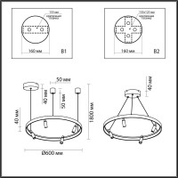  - Подвесная светодиодная люстра Odeon Light Fonda 4317/58L
