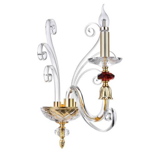 Бра Crystal Lux Catarina AP1 Gold/Transparent-Cognac 