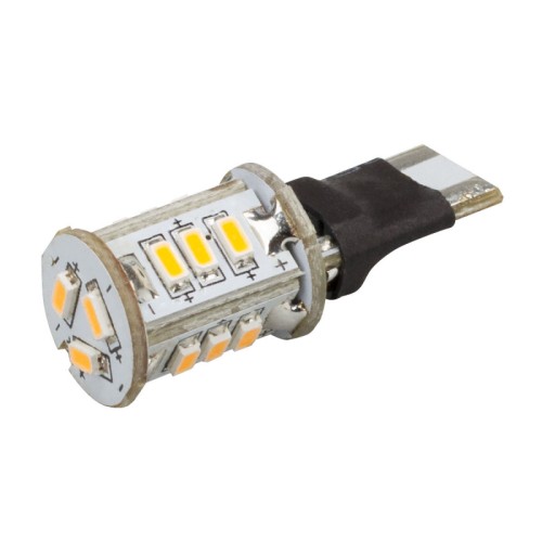 Автолампа ARL-T10-15S Warm White (10-30V, 15 LED 3014) (ANR, Открытый) Автолампа "цилиндр" с цоколем T10. Цвет ТЕПЛЫЙ БЕЛЫЙ. Светодиоды 15шт SMD 3014 LED. Питание 10-30V DC. Мощность 0.8Вт, св.поток 69 лм. Диаметр 12мм, высота 39мм.