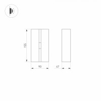  - Светильник LGD-STRIPE-3W Warm3000 (GR, 20 deg, 230V) (Arlight, IP65 Металл, 3 года)