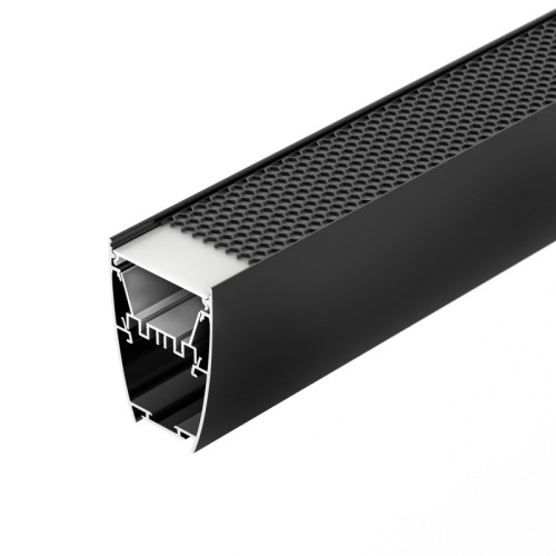 Профиль LINE-5075-U-HONEYCOMB-2000 BLACK (Arlight, Алюминий) 