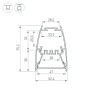 Профиль LINE-5075-U-HONEYCOMB-2000 BLACK (Arlight, Алюминий) - Профиль LINE-5075-U-HONEYCOMB-2000 BLACK (Arlight, Алюминий)