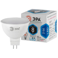 - Лампа светодиодная ЭРА GU5.3 8W 4000K матовая LED MR16-8W-840-GU5.3 Б0020547