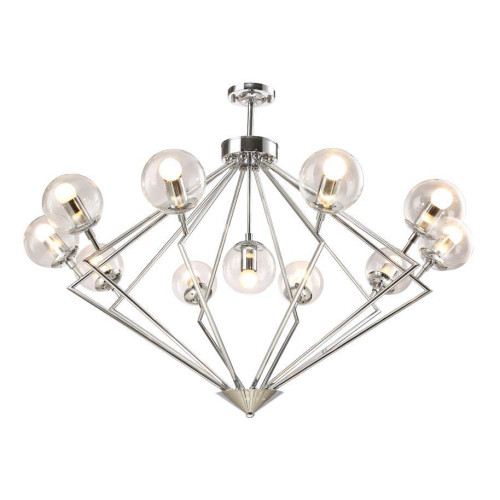 Подвесная люстра Crystal Lux Fabricio SP11 Chrome/Transparente 
