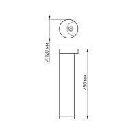  - Светильник LGD-Path-Round120-H450B-12W Warm White (Arlight, IP54 Металл, 3 года)