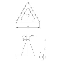 - Подвесной светодиодный cветильник Geometria ЭРА Delta SPO-154-B-40K-042 42Вт 4000К черный Б0050581