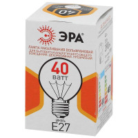  - Лампа накаливания ЭРА E27 40W прозрачная ДШ 40-230-E27-CL Б0039137