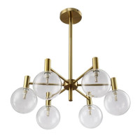  - Подвесная люстра Crystal Lux Andres SP6 Bronze/Transparente