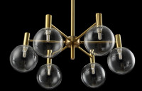  - Подвесная люстра Crystal Lux Andres SP6 Bronze/Transparente