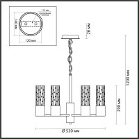  - Подвесная люстра Odeon Light Sabano 4841/6