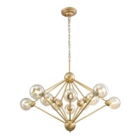  - Подвесная люстра Crystal Lux Francisca SP10 Gold/Cognac