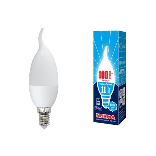 Лампа светодиодная E14 11W 4000K матовая LED-CW37-11W/NW/E14/FR/NR UL-00003816 