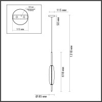  - Подвесной светодиодный светильник Odeon Light Spindle 4793/12L