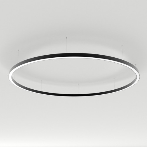 Светильник SP-LINE-HANG-ARC-O3535-D1500-124W Warm3000 (BLACK, 230V) (Arlight, Металл) Светильник КОЛЬЦО из профиля SL-ARC-3535-D1500-A90 BLACK, свечение вниз, цвет Теплый 3000 K