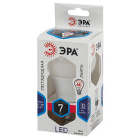 - Лампа светодиодная ЭРА E27 7W 4000K матовая LED A60-7W-840-E27 Б0029820