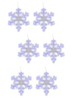  - Светодиодная гирлянда Uniel занавес Снежинки-1 220V синий ULD-E1503-072/DTA Blue IP20 Snowflakes-3 UL-00007336