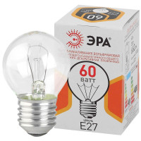 - Лампа накаливания ЭРА E27 60W прозрачная ДШ 60-230-E27-CL Б0039139