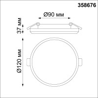 Встраиваемый светодиодный светильник Novotech SPOT NT21 000 PANDORA 358676 - Встраиваемый светодиодный светильник Novotech SPOT NT21 000 PANDORA 358676