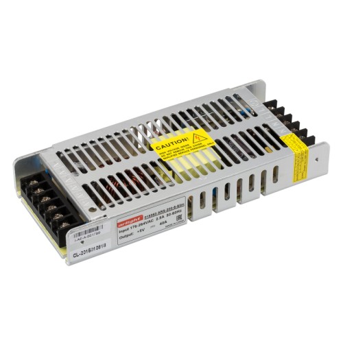 Блок питания ARS-200-12-Slim (12V, 16.7A, 200W) (Arlight, Защитный кожух) 