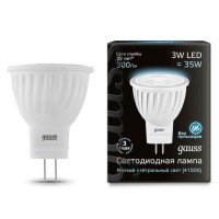  - Лампа светодиодная Gauss GU4 3W 4100K матовая 132517203