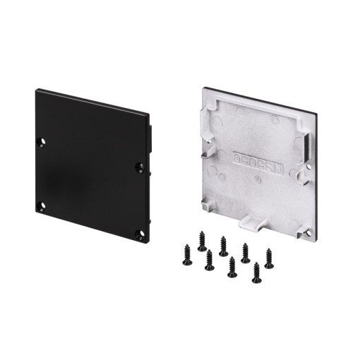 Заглушка SL-LINE-5050-S BLACK (Arlight, Пластик) Пара черных заглушек для профиля SL-LINE-5050. В комплекте 2 заглушки, 8 шурупов. Цена за весь комплект.