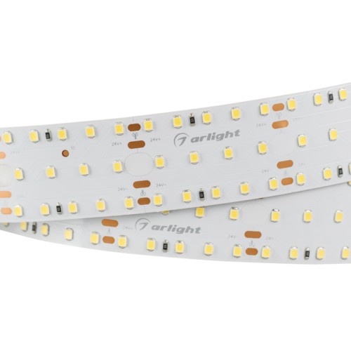 Лента S2-2500 24V Warm 3000K 34mm (2835, 280 LED/m, LUX) (Arlight, 25 Вт/м, IP20) 34мм. Гибкая лента LUX для профиля S2, светодиоды smd 2835, 280 шт/м (700шт на 2.5м), белая плата 34 мм с монтажными отверстиями, скотч 3М. Цвет ТЕПЛЫЙ 2900-3100K. Питание 24V, мощность 25 Вт/м (62,5 Вт на 2.5м), угол 120°, цветопередача CRI>85. Размеры 2500х34x1.5мм. Мин.отрезок 50мм, 14 светодиодов. Цена за 1м.