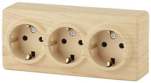 Розетка ЭРА Эксперт 3х2P E Schuko 16A 250V 11-2208-11 Б0020702 