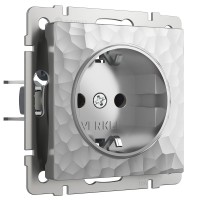  - Розетка Werkel Hammer с заземлением серебряный W1271006 4690389162800