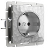 Розетка Werkel Hammer с заземлением серебряный W1271006 4690389162800 - Розетка Werkel Hammer с заземлением серебряный W1271006 4690389162800