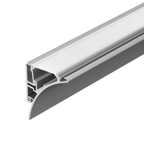 Профиль KARNIZ-R-2000 ANOD (Arlight, Алюминий) Алюминиевый анодированный профиль для подсветки стен и потолков. Состоит из двух частей - основания и профиля для светодиодной ленты. Габаритные размеры (L×W×H): 2000x49x37 мм. Ширина площадки для ленты 14 мм. Экраны, заглушки и другие аксессуары приобретаются отдельно. Скобы для соединения двух частей профиля идут в комплекте (3 шт на 2 м.). Цена за 1 метр.