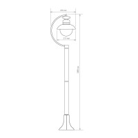  - Уличный cветильник Elektrostandard Talli F GL 3002F черный 4690389106613