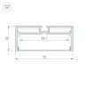 Профиль с экраном SL-LINE-7532-2000 ANOD (Arlight, Алюминий) - Профиль с экраном SL-LINE-7532-2000 ANOD (Arlight, Алюминий)