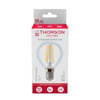  - Лампа светодиодная филаментная Thomson E14 9W 6500K шар прозрачная TH-B2337